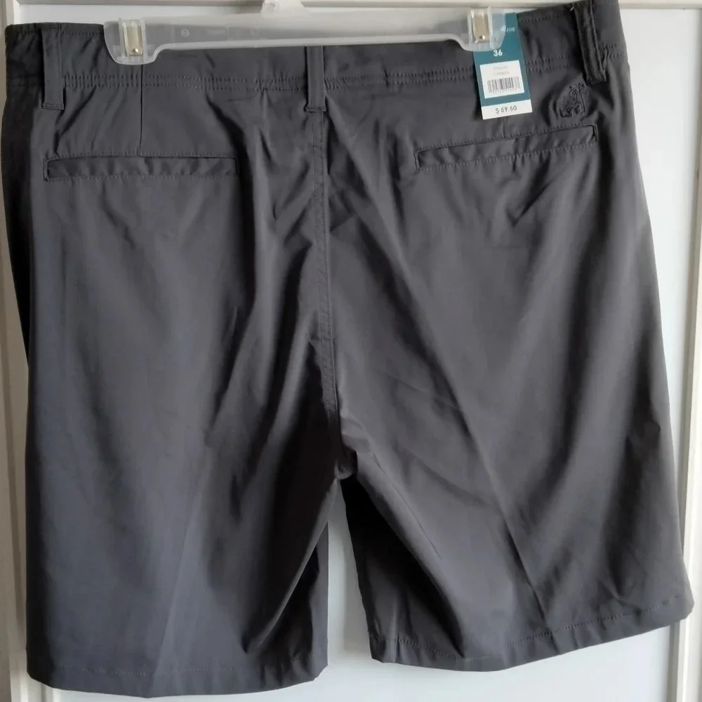 Men's Summer Shorts Caribbean Joe Island Supply Co. Size 36 Stretch Carbon
